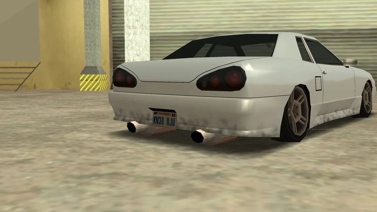 X-Flow Exhaust, upgrade 1037, on a Elegy