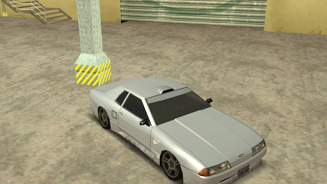 Alien Roof Scoop, upgrade 1038, on a Elegy