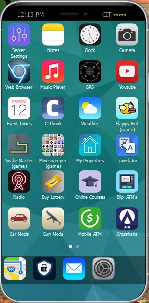 CITPhone app menu