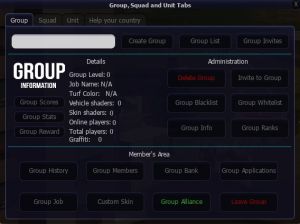Group tab panel